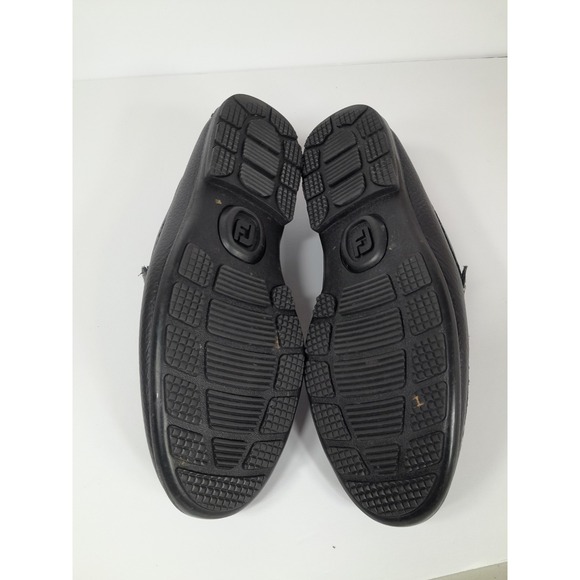 FootJoy Club Casual Black Leather Slip On Shoes Driving Loafer Men Sz 9 - Picture 8 of 13